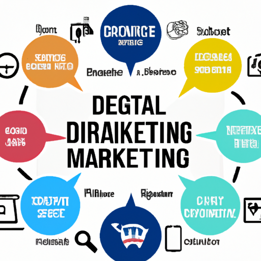 Graphic showing various digital marketing strategies